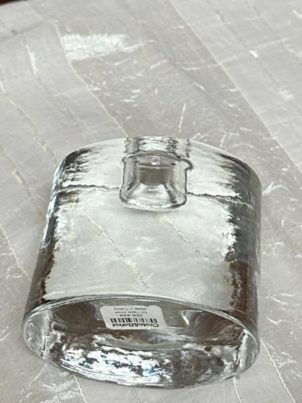 Crate and Barrel Glass Taper Candle Holder